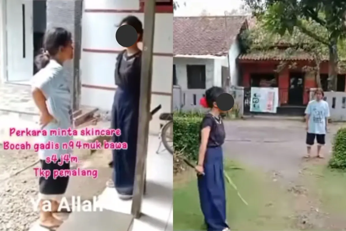 Gadis SMP nekat mengancam ibunya karena memaksa minta dibelikan skincare. (Sumber: Tangkap Layar Instagram/@medsos_rame)