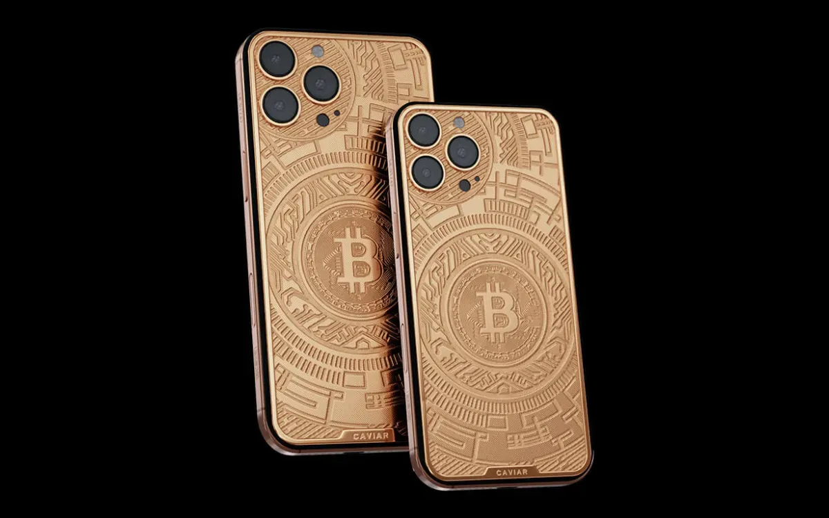 Ilustrasi iPhone 16 dan iPhone 16 Pro Max edisi Bitcoin. (Sumber: Caviar)