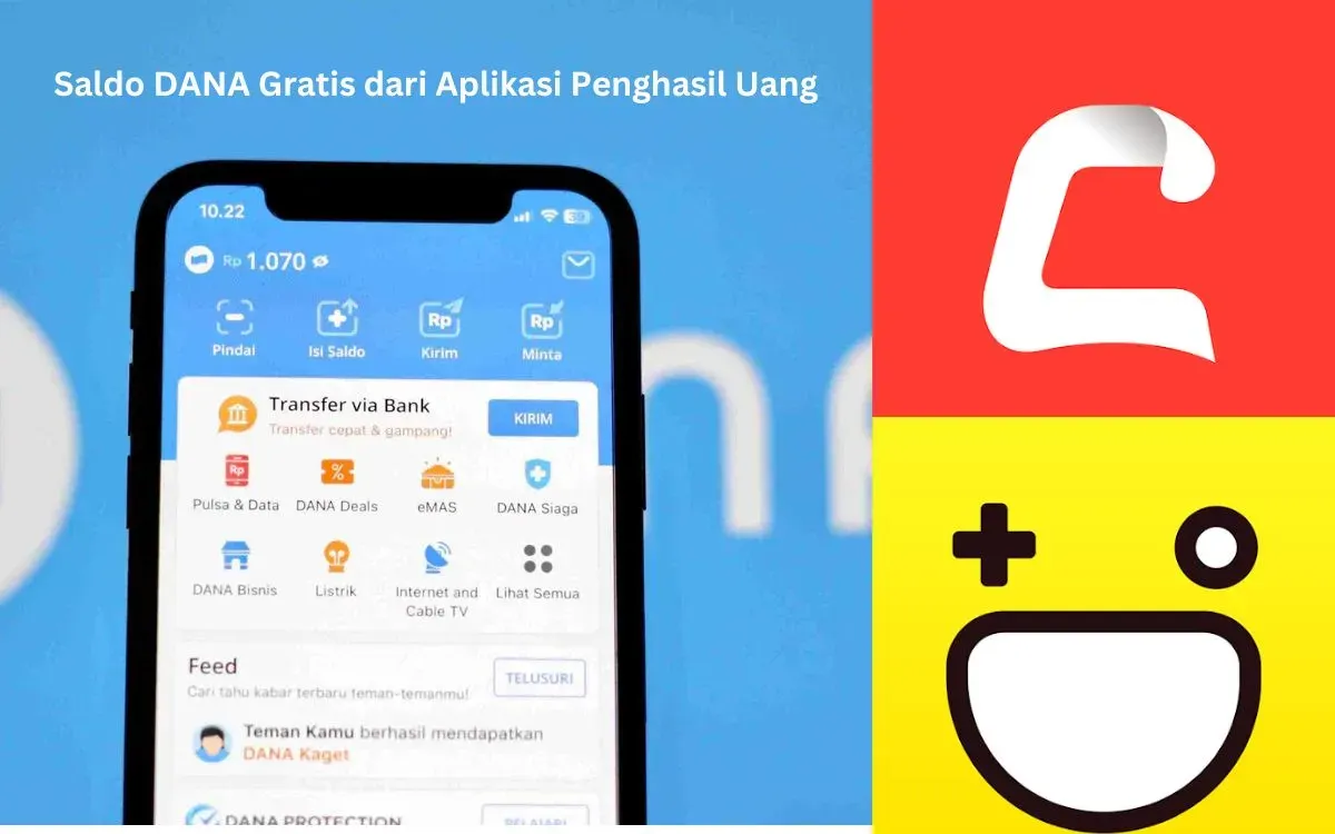 Ilustrasi mendapat saldo dana gratis dari aplikasi penghasil uang. (Sumber: Poskota/dzikri)