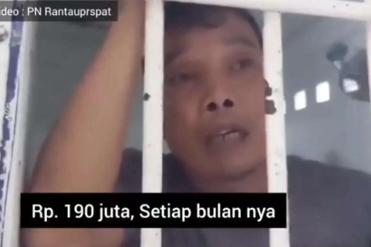 Video viral pengakuan seorang pria mengatakan memberikan setoran hingga ratusan juta setiap bulan ke polisi di Polres Labuhanbatu. (Sumber: Tangkap Layar X/@sutanmangara)