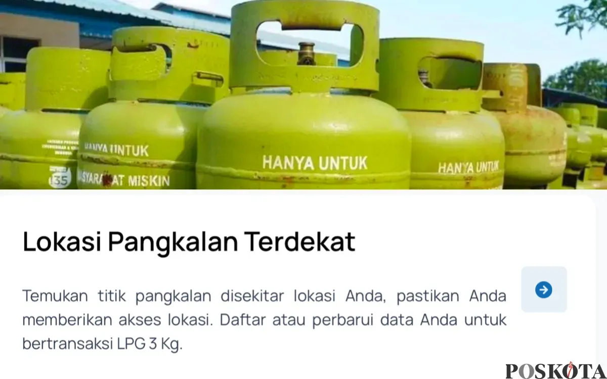 Ilustrasi cara mencari pangkalan resmi LPG 3 kg terdekat secara online. (Sumber: Poskota/dzikri)