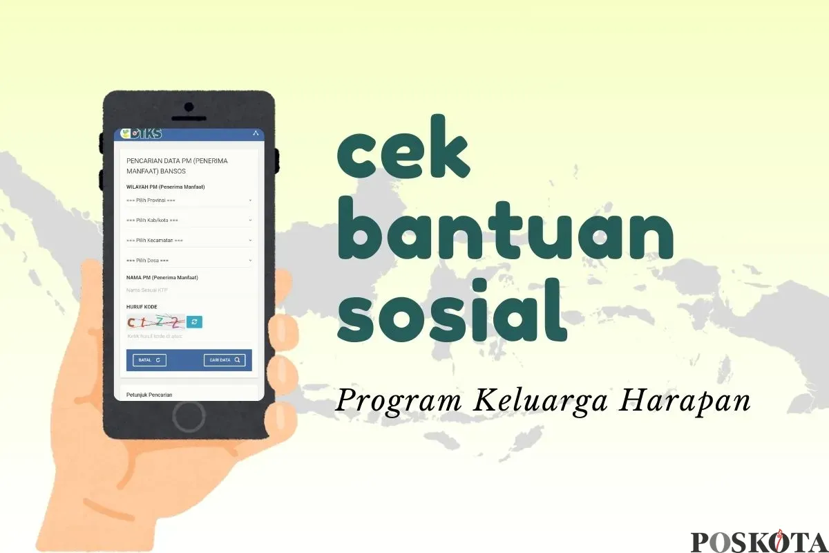 Informasi pengecekan bansos PKH menggunakan hp. (Sumber: Poskota/Della Amelia)