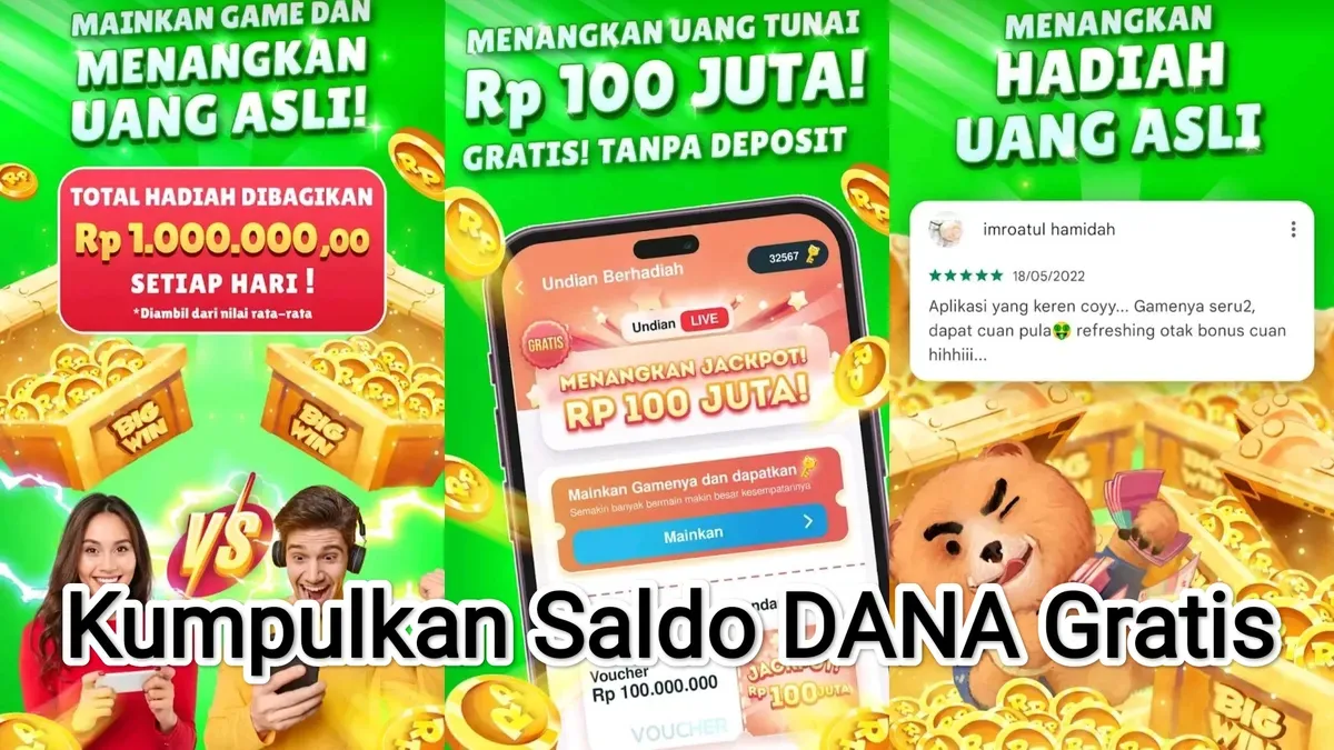 Ilustrasi dapat saldo DANA gratis hingga ratusan ribu dari aplikasi penghasil uang MaGer. (Sumber: PlayStore/Poskota/Kamila Sayara)