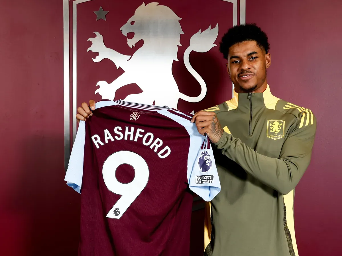 Tantangan baru Marcus Rashford setelah resmi pindah dari Man United ke Aston Villa Mampukah kembali ke performa terbaiknya. (Sumber: X/ AVFCOfficial)