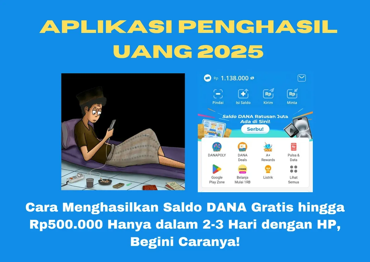 Hanya dengan HP, Anda bisa mendapatkan saldo Dana dan Gopay dalam waktu singkat! (Sumber: Poskota/Yusuf Sidiq)