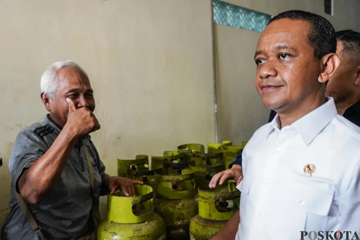 Menteri Energi dan Sumber Daya Mineral (ESDM) Bahlil Lahadalia tak salahkan siapapun terkait masalah distribusi LPG 3 kg. (Sumber: Poskota/Bilal Nugraha Ginanjar)