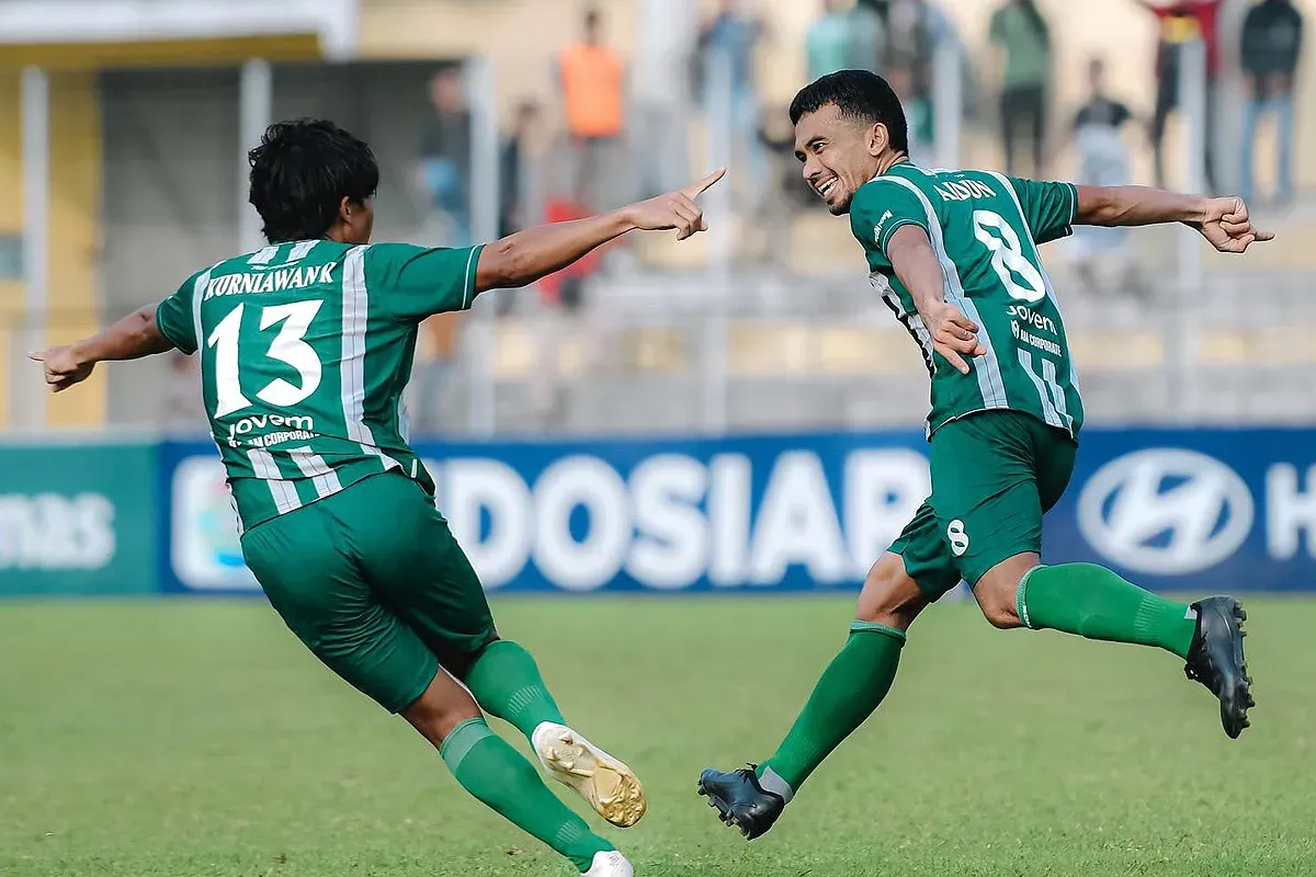 PSMS Medan memastikan bertahan di Liga 2 musim depan setelah mengalahkan Nusantara United FC di pekan 4 Grup H babak playoff. (Sumber: Instagram @official_psmsmedan)