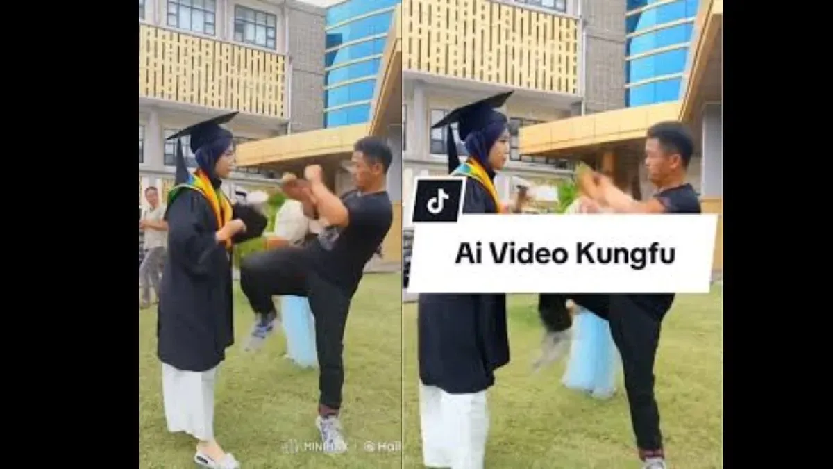 Begini cara bikin video AI kungfu yang viral di TikTok.