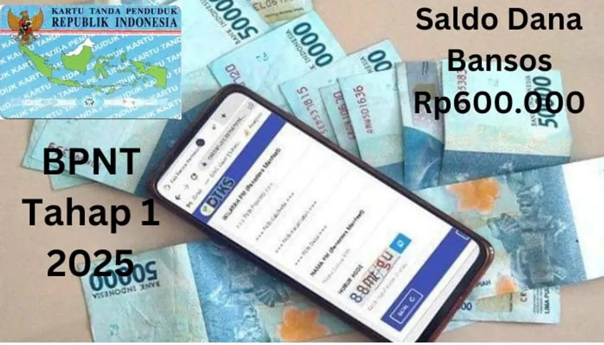 Informasi pencairan saldo dana bansos Rp600.000 dari subsidi BPNT tahap satu 2025 via Rekening KKS. (Sumber: Poskota/Gabriel Omar Batistuta)