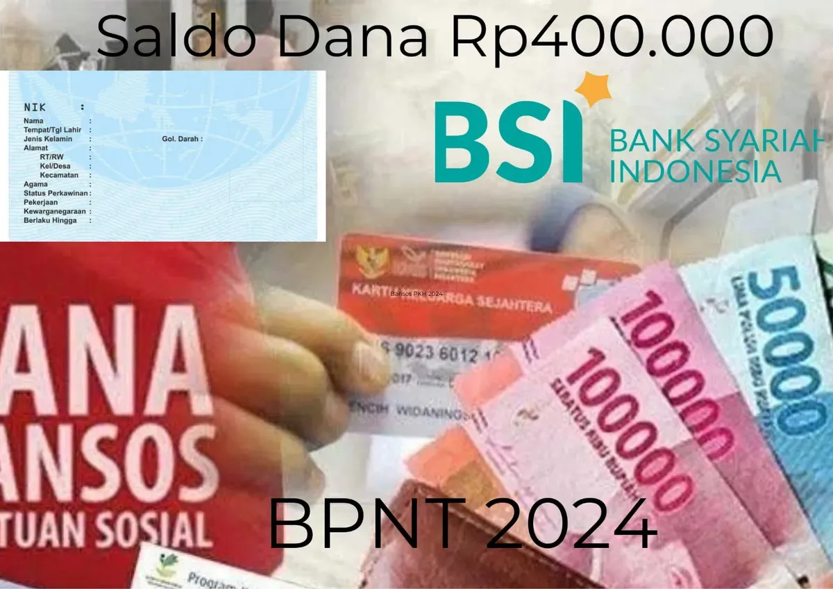 NIK e-KTP atas nama Anda yang masuk di DTKS berhasil terima saldo dana bansos Rp400.000 dari subsidi BPNT 2024 melalui Rekening BSI. (Sumber: Poskota/Gabriel Omar Batistuta)