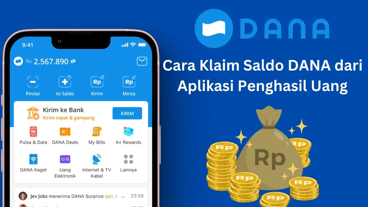 Saldo DANA gratis dari aplikasi penghasil uang. (Sumber: Poskota/Legenda Kinanty Putri)