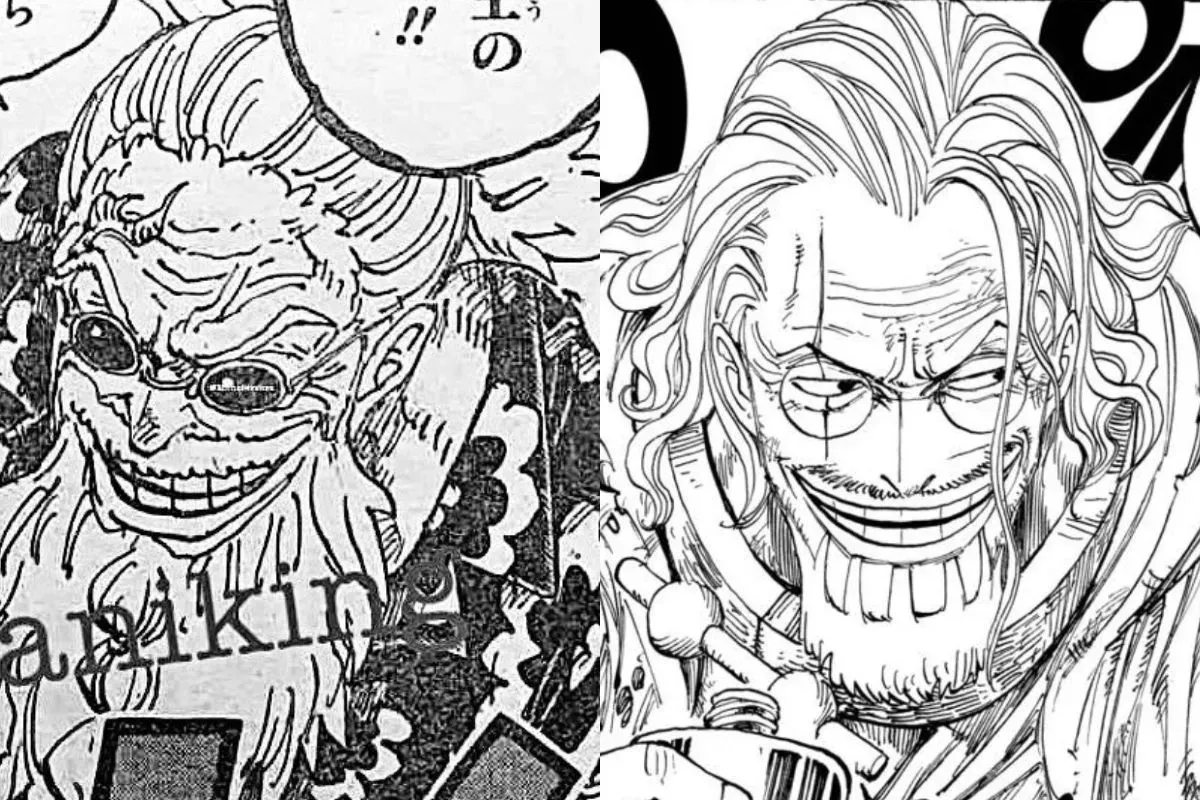 Scopper Gaban tunjukkan kekuatan yang setara dengan Rayleigh dalam manga One Piece Chapter 1139. (Sumber: X/@sigmarshanks)