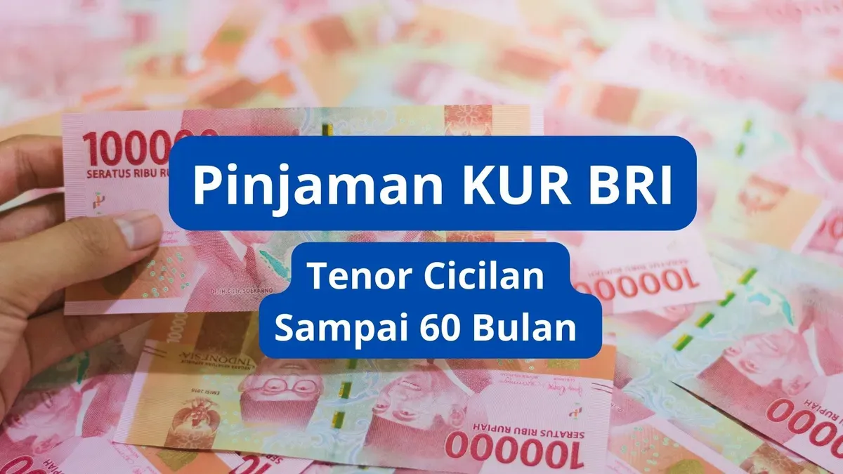 Pinjaman Dana Rp50 juta KUR BRI 2025, tenor cicilan panjang hingga 60 bulan. (Canva)