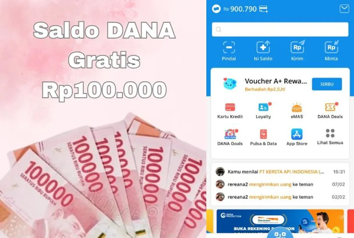 Klaim saldo DANA Gratis Rp100.000 sekarang juga langsung masuk dompet elektronik, intip caranya di sini! (Sumber: Poskota/Syania Nurul Lita Baikuni)