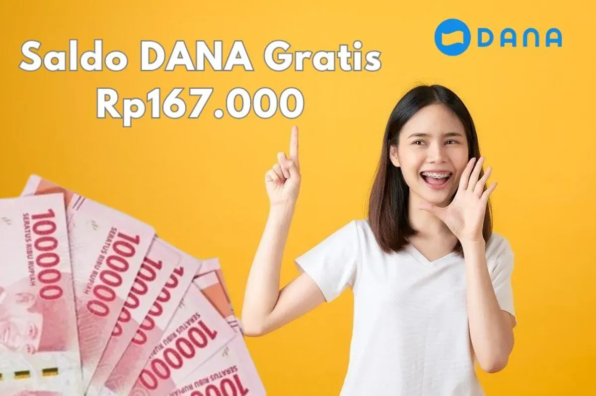 Dompet elektronimu berhasil terisi saldo DANA Gratis Rp167.000, cek cara klaimnya di sini. (Sumber: Poskota/Syania Nurul Lita Baikuni)