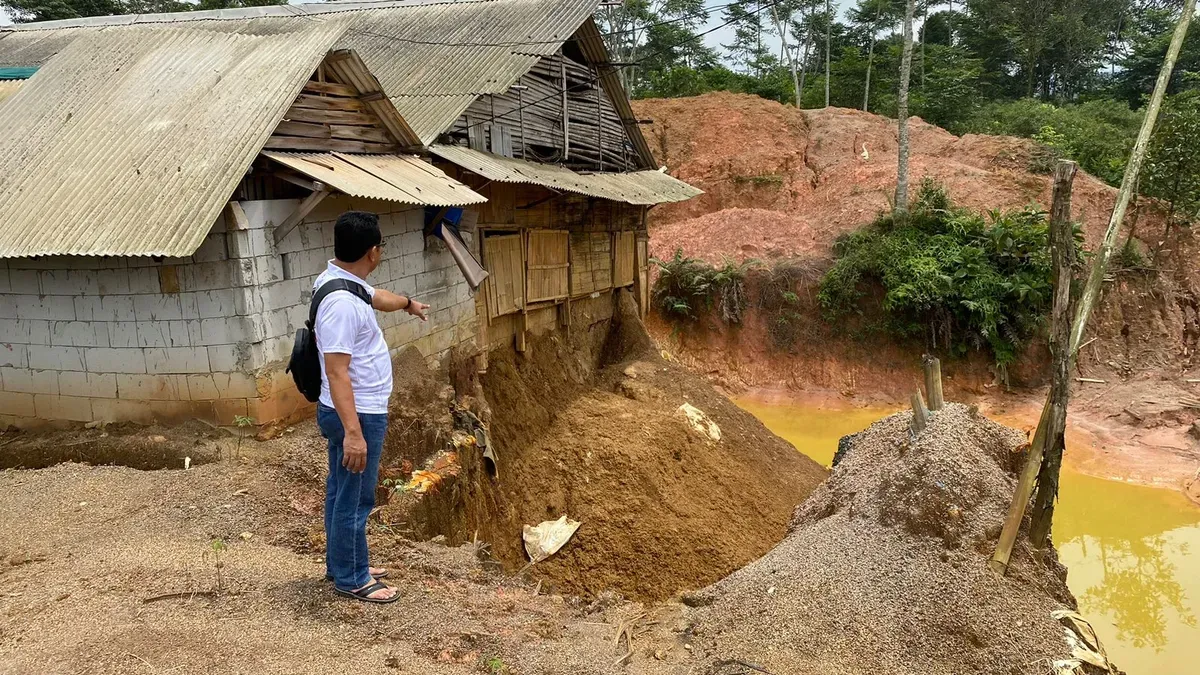 Salah satu lokasi penambangan emas ilegal di Kabupaten Lebak, Banten yang diamankan personil Subdit Tipidter Ditreskrimsus. (Sumber: Dok. Ditreskrumsus Polda Banten)