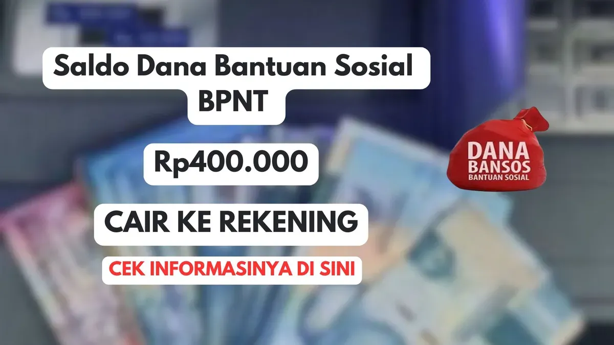 Saldo Dana Rp400.000 telah cair ke rekening bank milik KPM penerima bantuan sosial BPNT alokasi November dan Desember 2024 (Sumber: Poskota/Herdyan Anugrah Triguna)