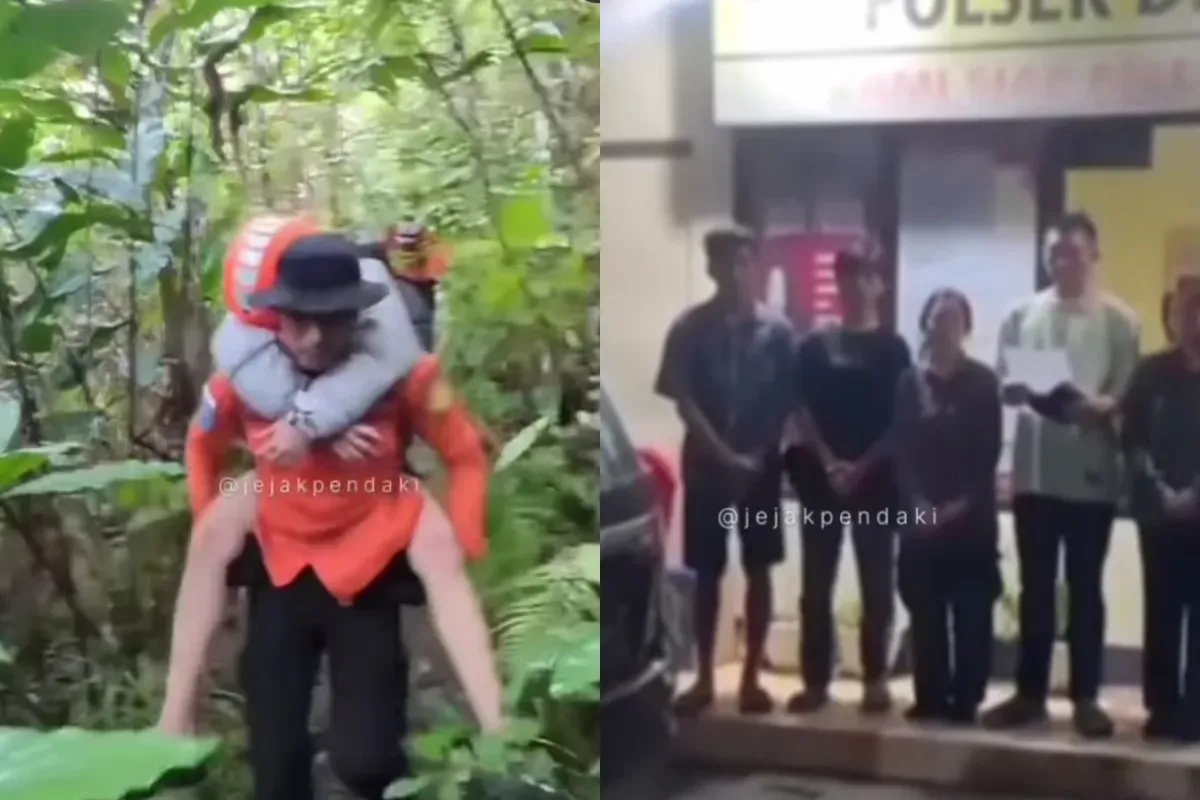 Viral rombongan pendaki kembali mendaki gunung seusai sempat dievakuasi Tim Basarnas karena hipotermia. (Sumber: Tangkap Layar Instagram/@mood.jakarta)