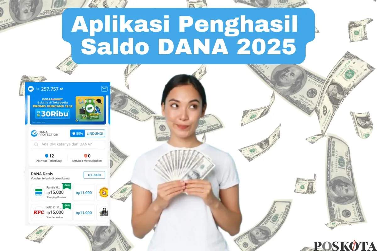 Cara dapat uang dari internet dengan menggunakan aplikasi penghasil saldo DANA. (Sumber: Poskota/Arip Apandi)