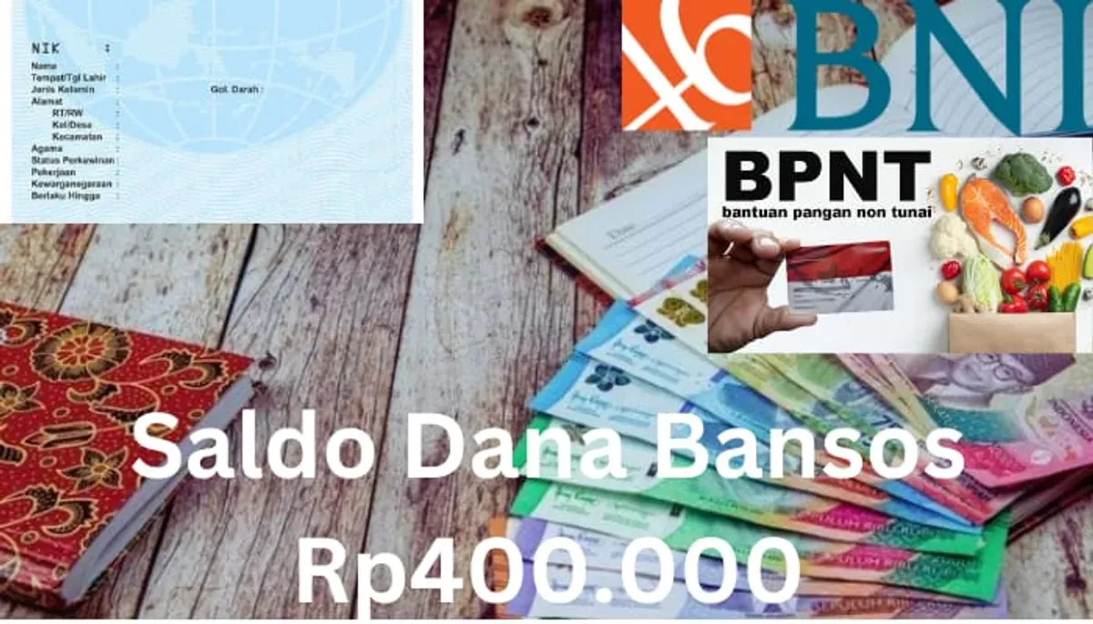 NIK KTP atas nama kamu telah menerima saldo dana bansos Rp400.000 dari subsidi BPNT lewat Rekening BNI. (Sumber: Poskota/Gabriel Omar Batistuta)