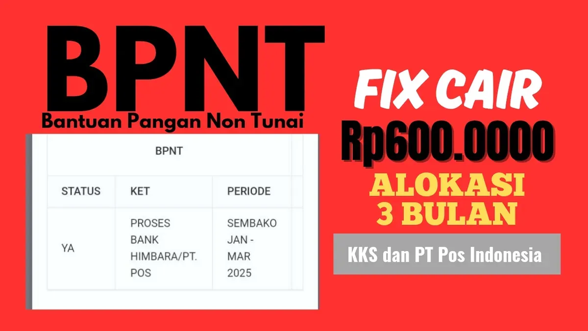 Dana bansos Rp600.000 dari BPNT Tahap 1 2025 kembali cair untuk KPM pemegang KKS dan NIK KTP terdaftar. Pastikan Anda mengetahui wilayah yang sudah mencairkan bantuan ini. (Sumber: Poskota/Neni Nuraeni/Kemensos)