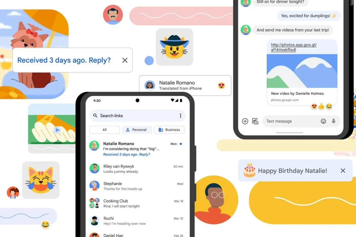 Fitur baru Google Messages ini akan mudahkan juga bagi pengguna aplikasi WhatsApp. (Sumber: Google)