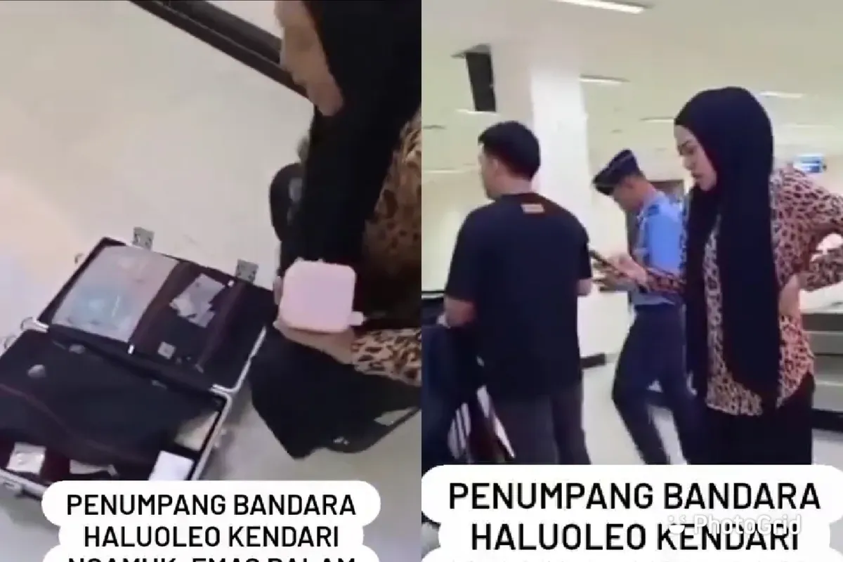 Seorang penumpang kehilangan barang berharga termasuk perhiasan emas dan jam tangan di dalam koper di Bandara Haluoleo Kendari. (Sumber: Tangkap Layar X/@heraloebss)