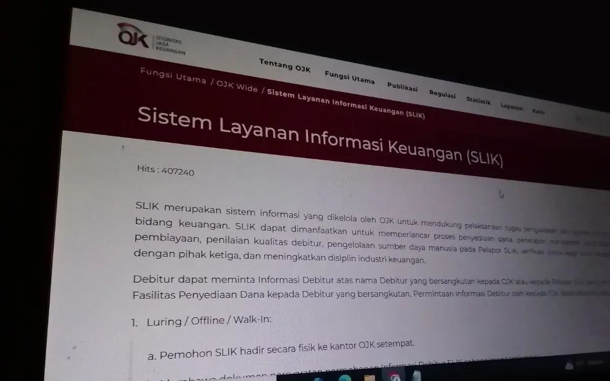 Syarat penerima KUR wajib lolos verifikasi SLIK OJK, begini cara cek BI Checking online. (Sumber: Poskota/Faiz)