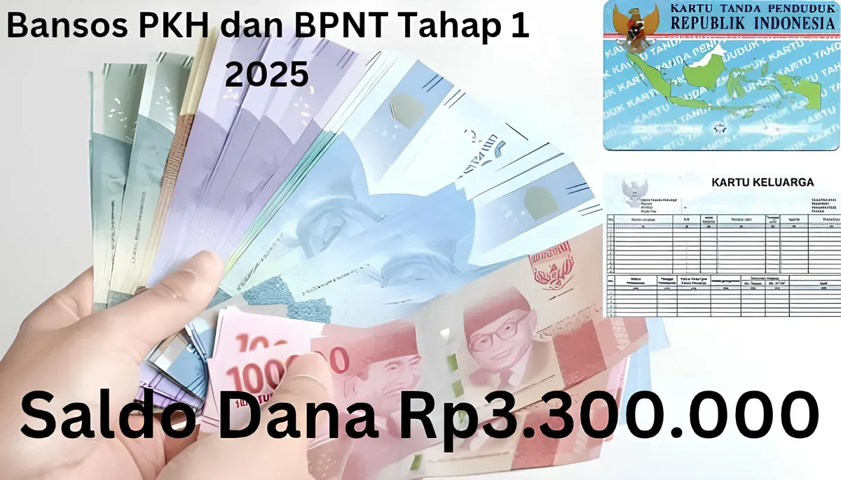 NIK KTP dan KK atas kepemilikan nama Anda lolos jadi penerima saldo dana Rp3.300.000 dari subsidi bansos PKH dan BPNT tahap satu 2025. (Sumber: Poskota/Gabriel Omar Batistuta)