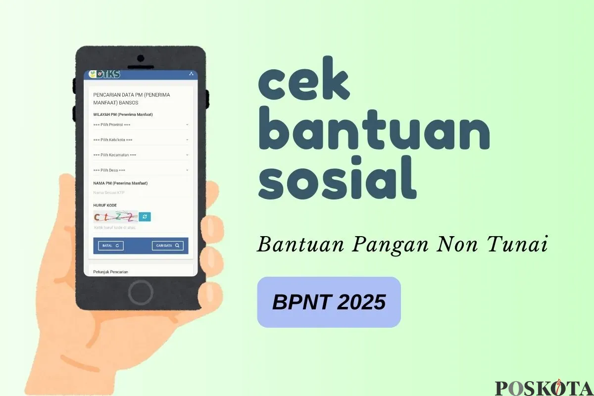 Informasi status bansos BPNT 2025. (Sumber: Poskota/Della Amelia)