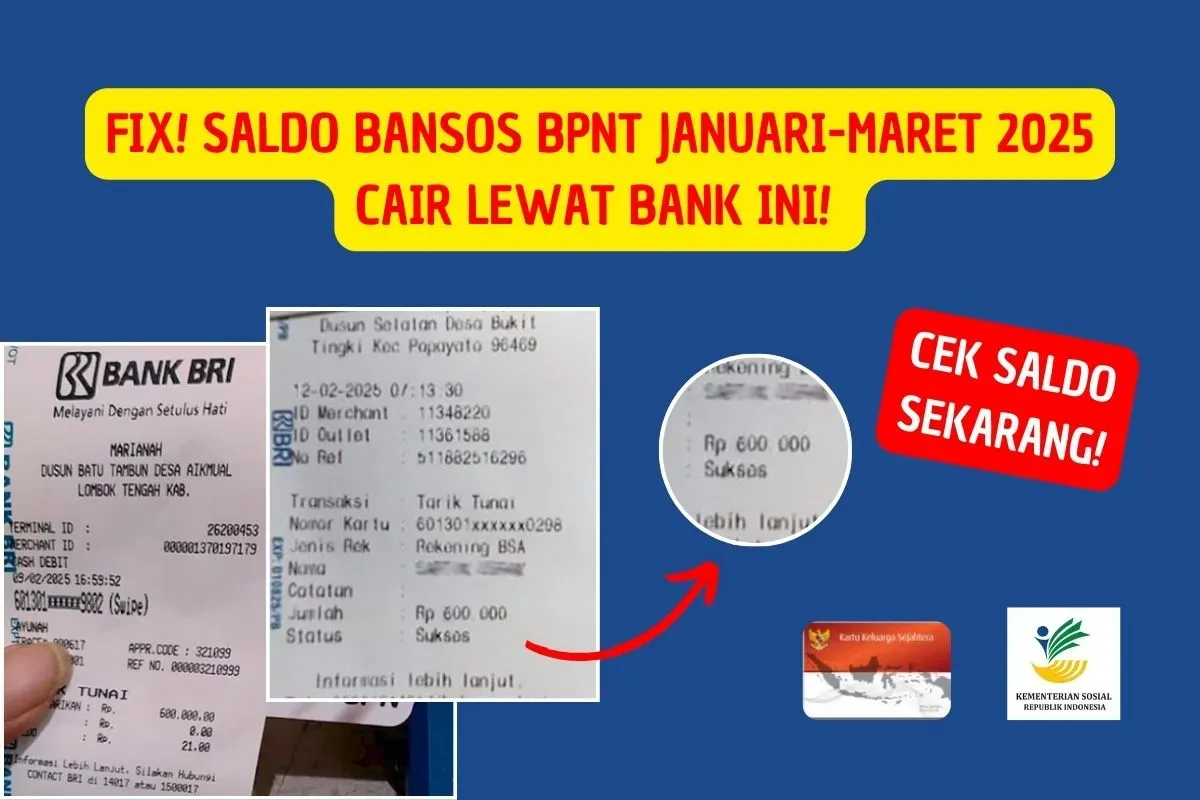 Berikut ini informasi terbaru pencairan saldo BPNT tahap 1 2025 lewat rekening KKS. (Sumber: Poskota/Iko Sara Hosa)