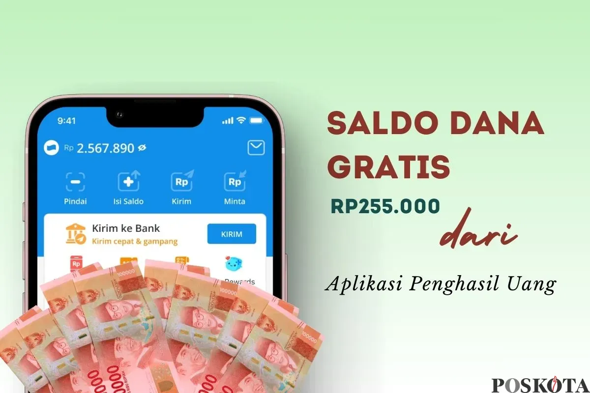 Mainkan aplikasi penghasil uang dan dapatkan keuntungan saldo DANA gratis Rp255.000. (Sumber: Poskota/Della Amelia)