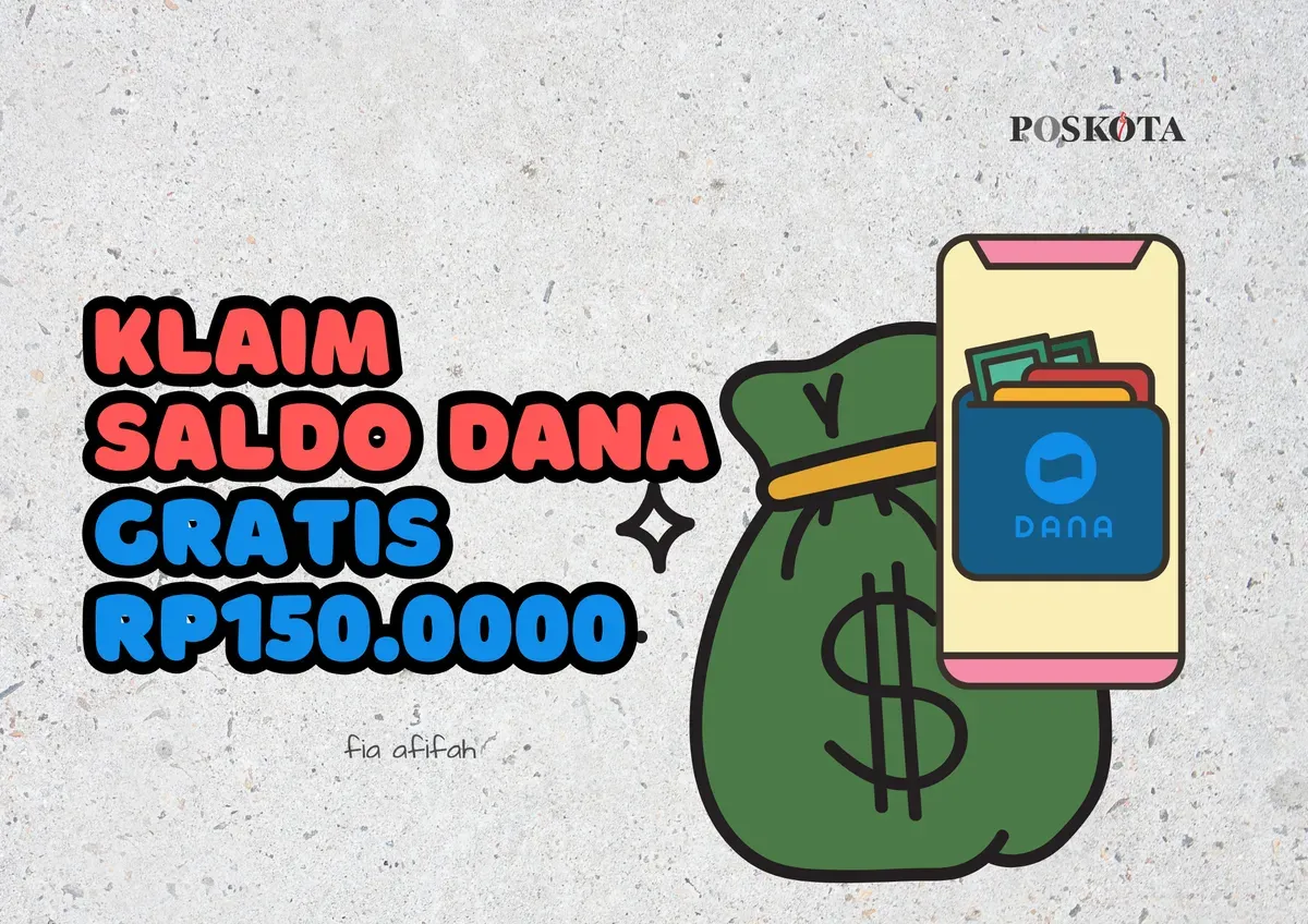 Berikut ini cara mudah klaim saldo DANA gratis Rp150.000 yang bisa dicoba. (Sumber: Poskota/Fia Afifah)