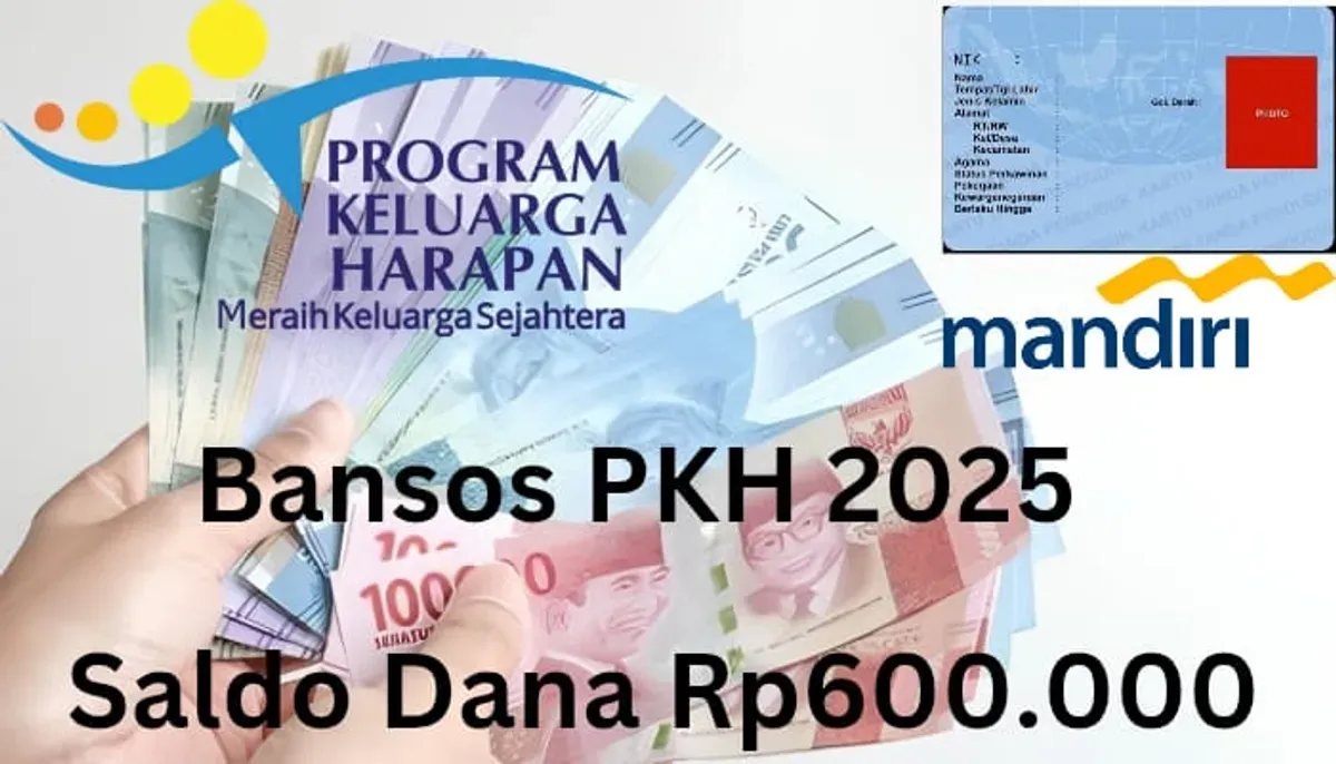 NIK atas nama Anda yang tertera di KTP berhasil menerima saldo dana Rp600.000 dari subsidi bansos PKH 2025 via Rekening Bank Mandiri. (Sumber: Poskota/Gabriel Omar Batistuta)