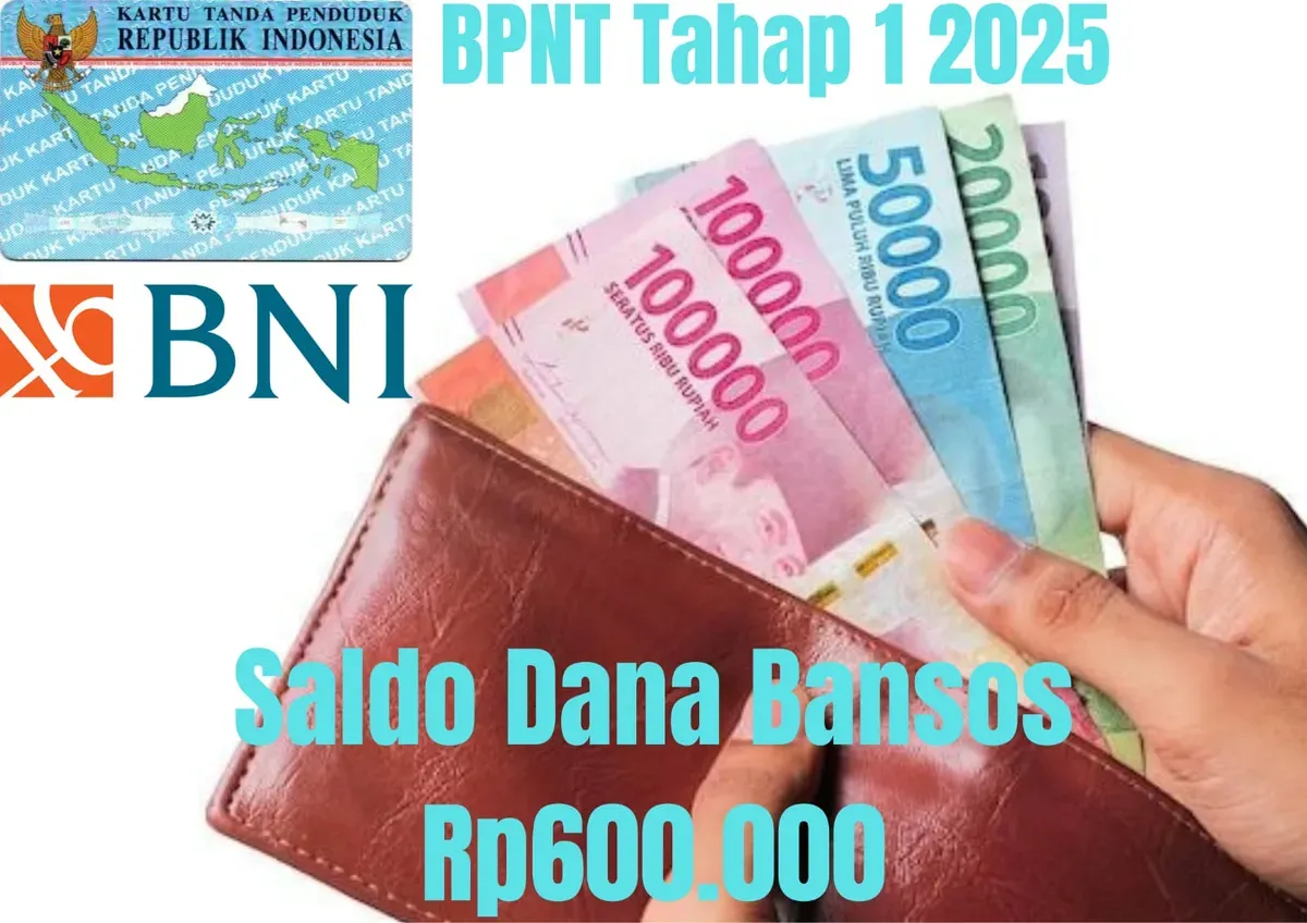 NIK e-KTP atas kepemilikan nama kamu di wilayah ini terima saldo dana bansos Rp600.000 dari subsidi BPNT tahap satu 2025 via Rekening BNI. (Sumber: Poskota/Gabriel Omar Batistuta)