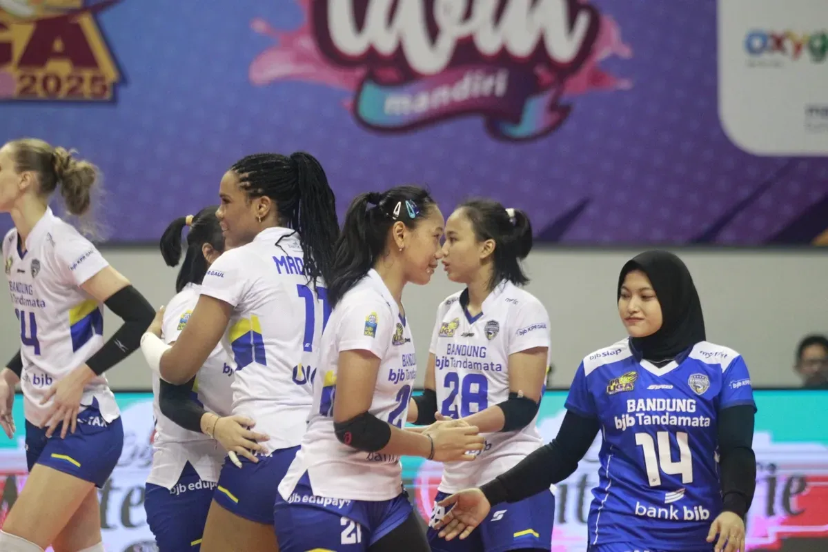 Link live streaming Bandung bjb Tandamata vs Gresik Petrokimia. (Sumber: Humas Proliga)