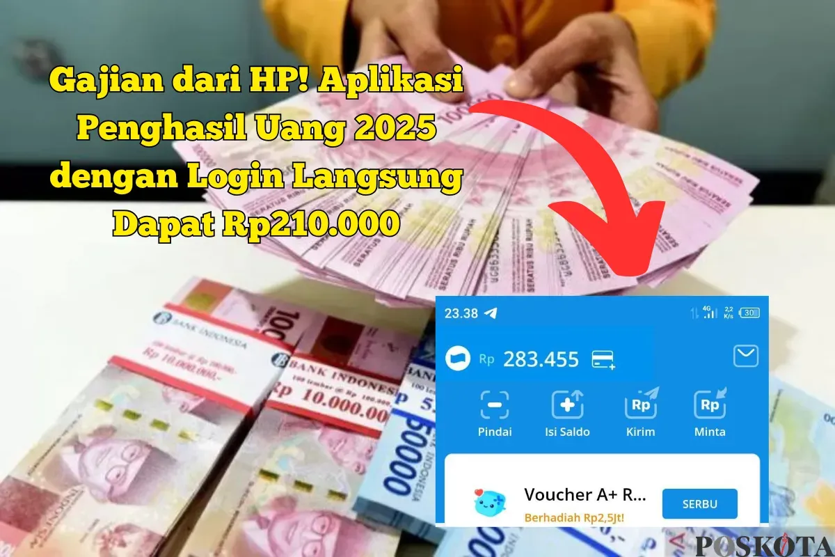 Dapat uang Rp210.000 hanya dengan daftar aplikasi? Simak caranya di sini! (Sumber: Poskota/Yusuf Sidiq)