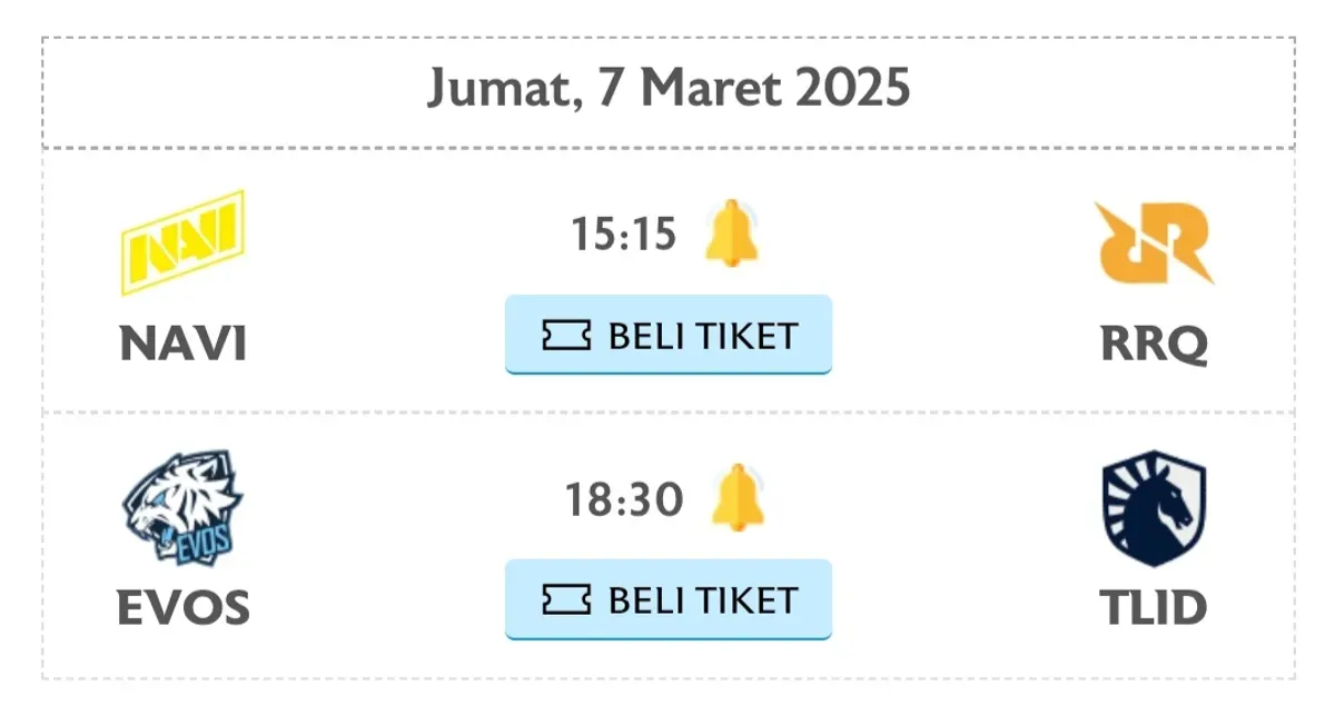 Jadwal perdana MPL ID Season 15 segera dimulai pada Jumat 7 Maret 2025 mendatang. (MPL ID)