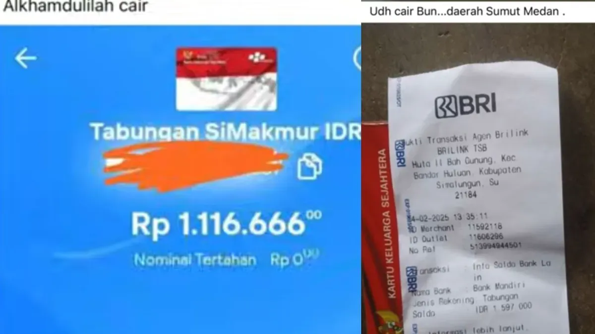 Tangkapan layar bukti pencairan saldo dana Bansos PKH di Bank Mandiri dan BRI. (Sumber: YouTube/Pendamping Sosial)