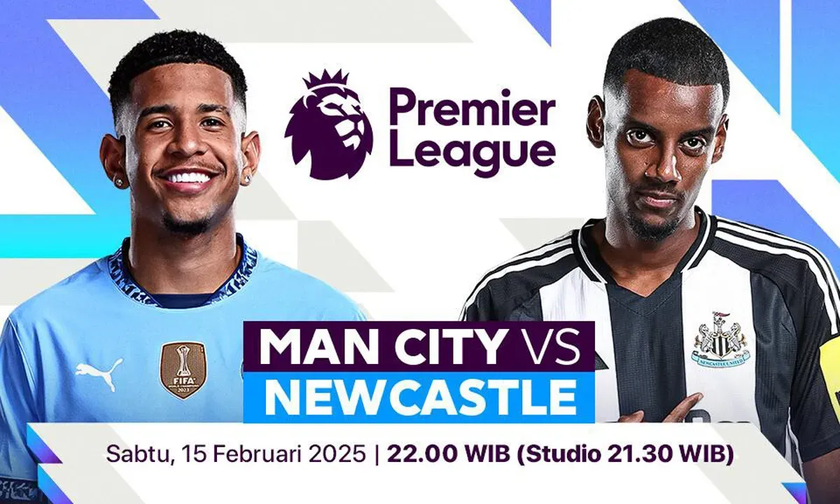 Link live streaming Manchester City vs Newcastle United. (Sumber: Vidio)