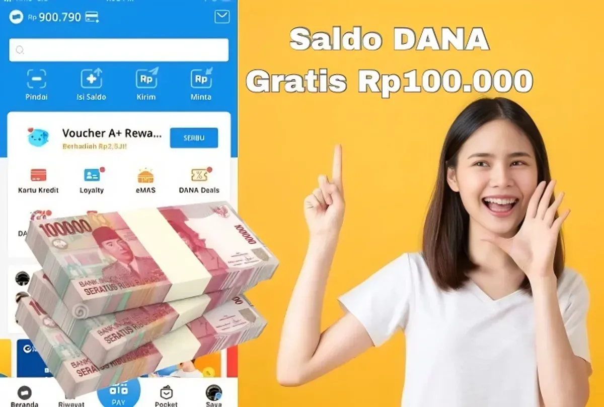 Modal Hp dan kuota internet bisa klaim saldo DANA Gratis Rp100.000. (Sumber: Poskota/Syania Nurul Lita Baikuni)