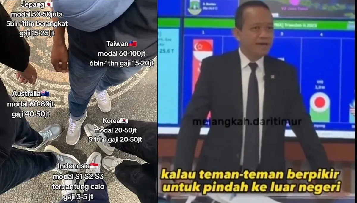 Ramai-ramai di media sosial menggaung tagar KaburAjaDulu yang langsung ditanggapi pemerintah (Sumber: Kolase Instagram)