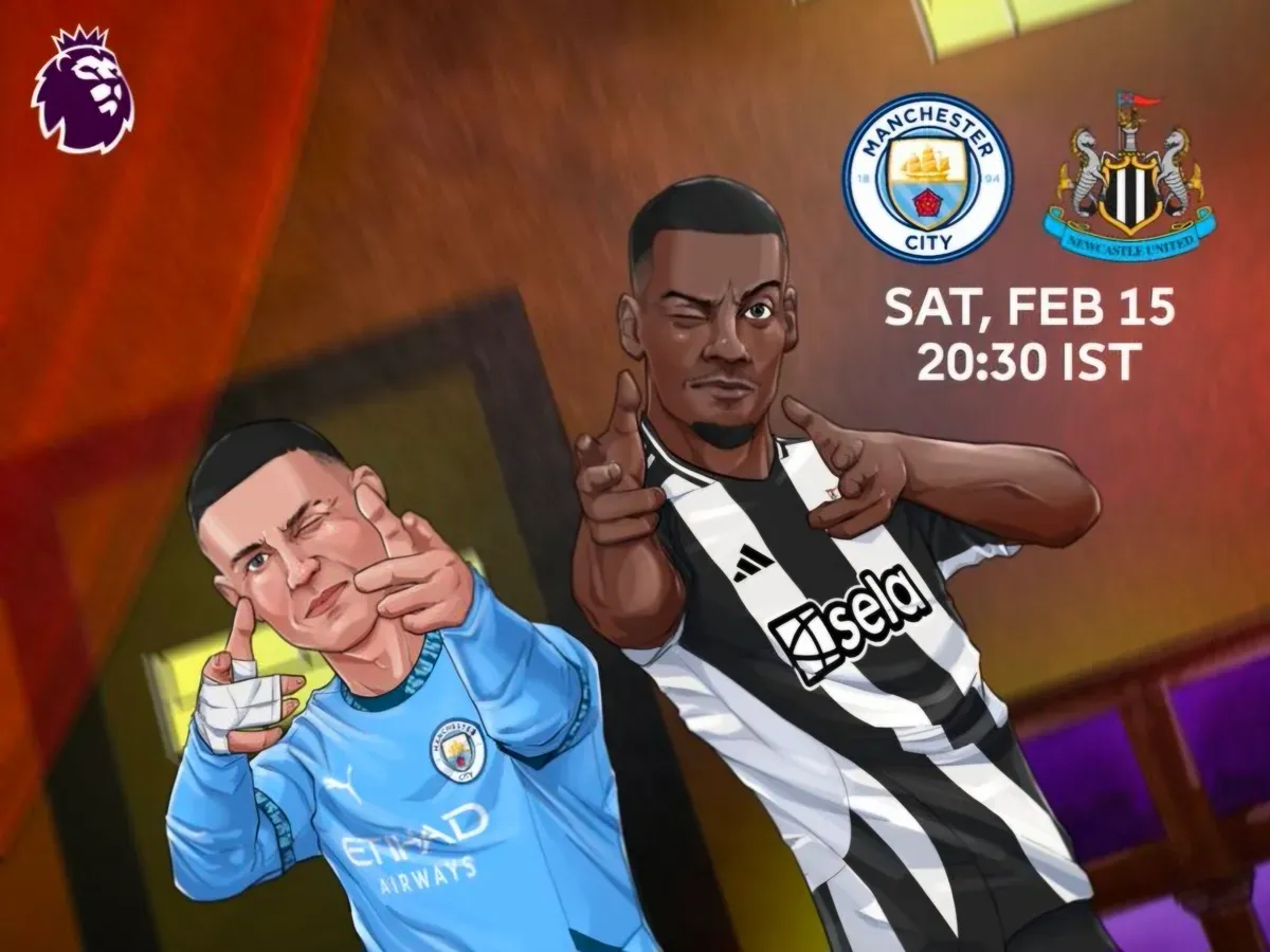 preview, jadwal pertandingan dan link live streaming resmi Liga Inggris Man City vs Newcastle United. (Sumber: X/ PLforIndia)