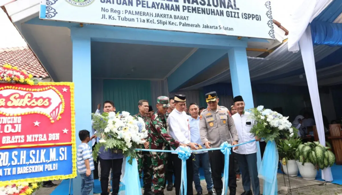 Peresmian dapur gizi program Makan Bergizi Gratis di Desa Sodong, Kecamatan Tigaraksa, Kabupaten Tangerang. (Sumber: Diskominfo Kabupaten Tangerang)