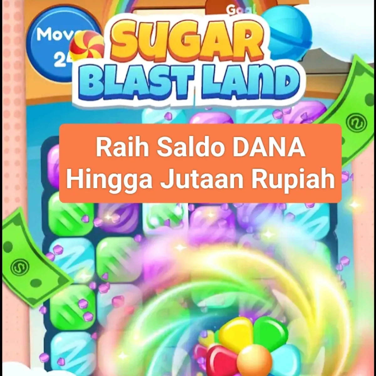 Raih saldo DANA gratis dari game penghasil uang. (Sumber: Play store/edited Santi Santika.)