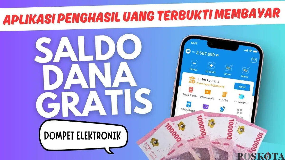 Dapatkan saldo DANA gratis dengan bermain game penghasil uang yang terbukti membayar. Raih hingga Rp170.000 dan nikmati kemudahan pencairan ke dompet elektronik. (Sumber: Poskota/Neni Nuraeni/DANA)