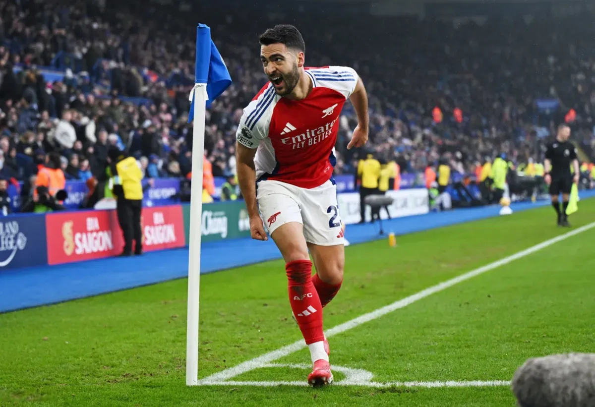 Mikel Merino berhasil menjawab keraguan dan menjadi pahlawan kemenangan bagi Arsenal kontra Leicester. (Sumber: X/ Arsenalnewschan)