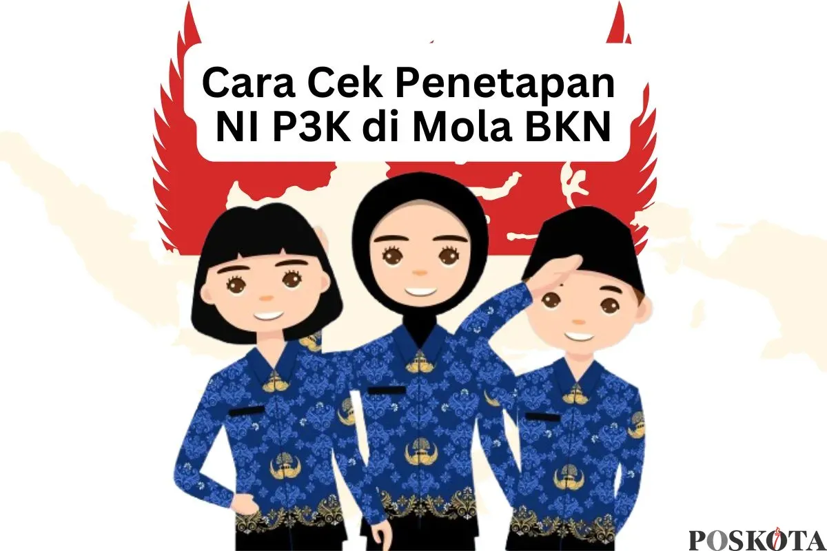 Cara cek penetapan NI PPPK di Mola BKN. (Sumber: Poskota/Arip Apandi)