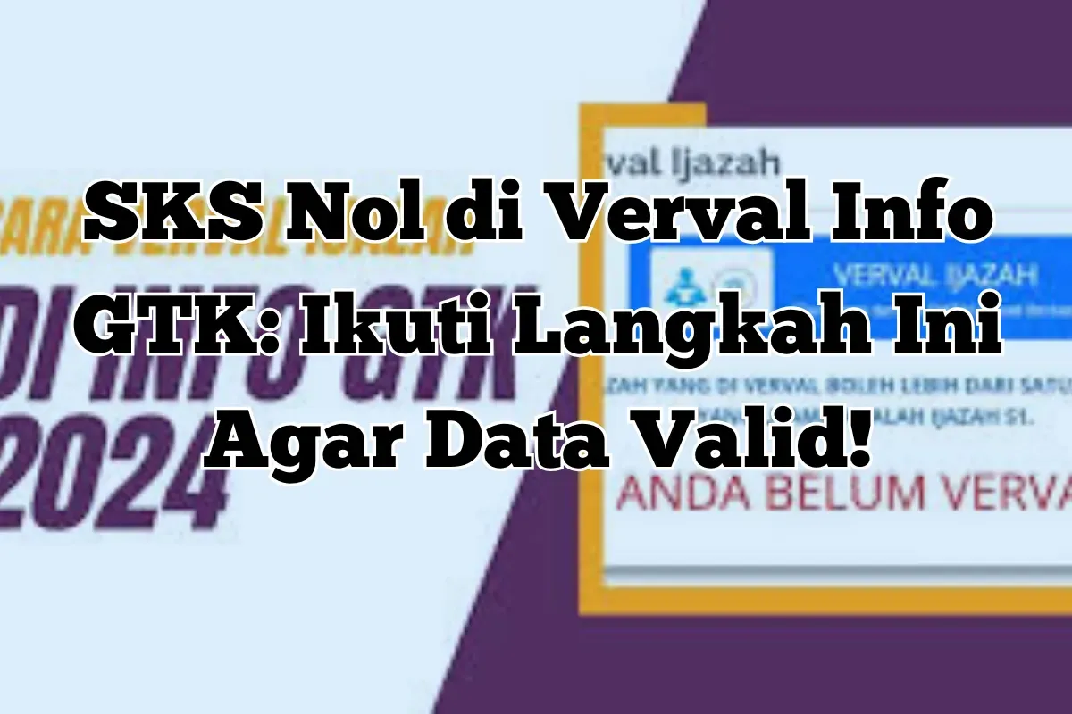 Proses verval Info GTK: Pastikan data ijazah sesuai untuk menghindari kendala SKS nol. (Sumber: Poskota/Yusuf Sidiq)