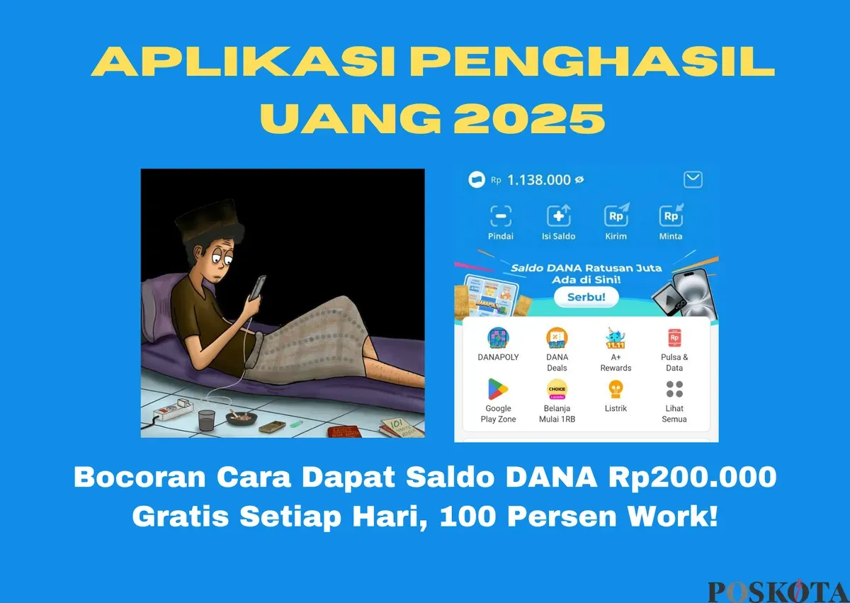 Scroll layar HP sambil rebahan? Bisa banget dapet saldo DANA gratis tiap hari! (Sumber: Poskota/Yusuf Sidiq)